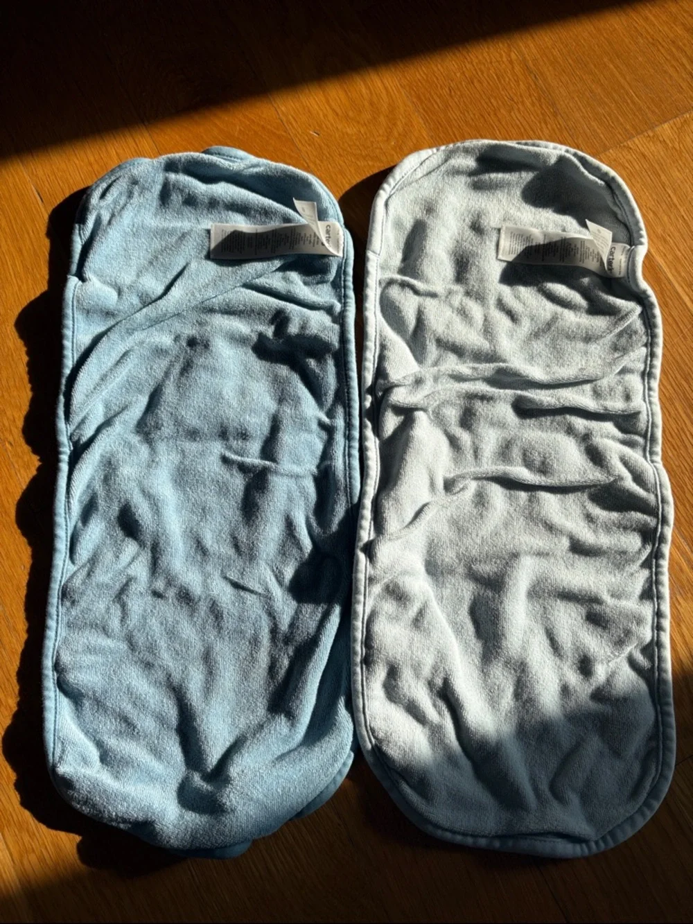 Carter's Baby Bib Burp Cloths in Blue and Gray